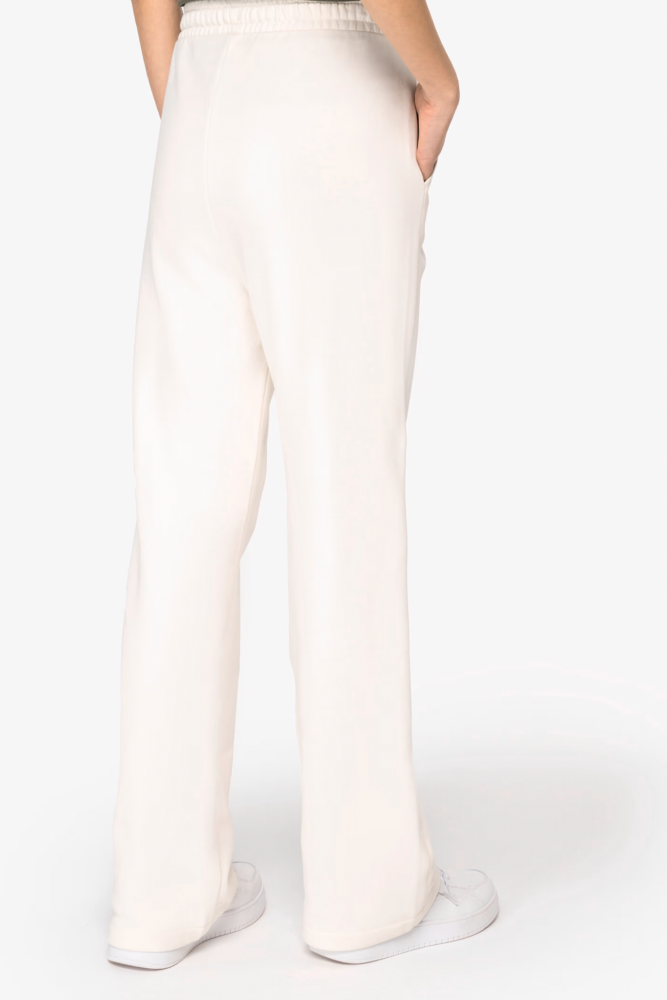 Women's French Terry Loose Jogging Trousers – Relaxed Fit, Sustainably Made - Ivory