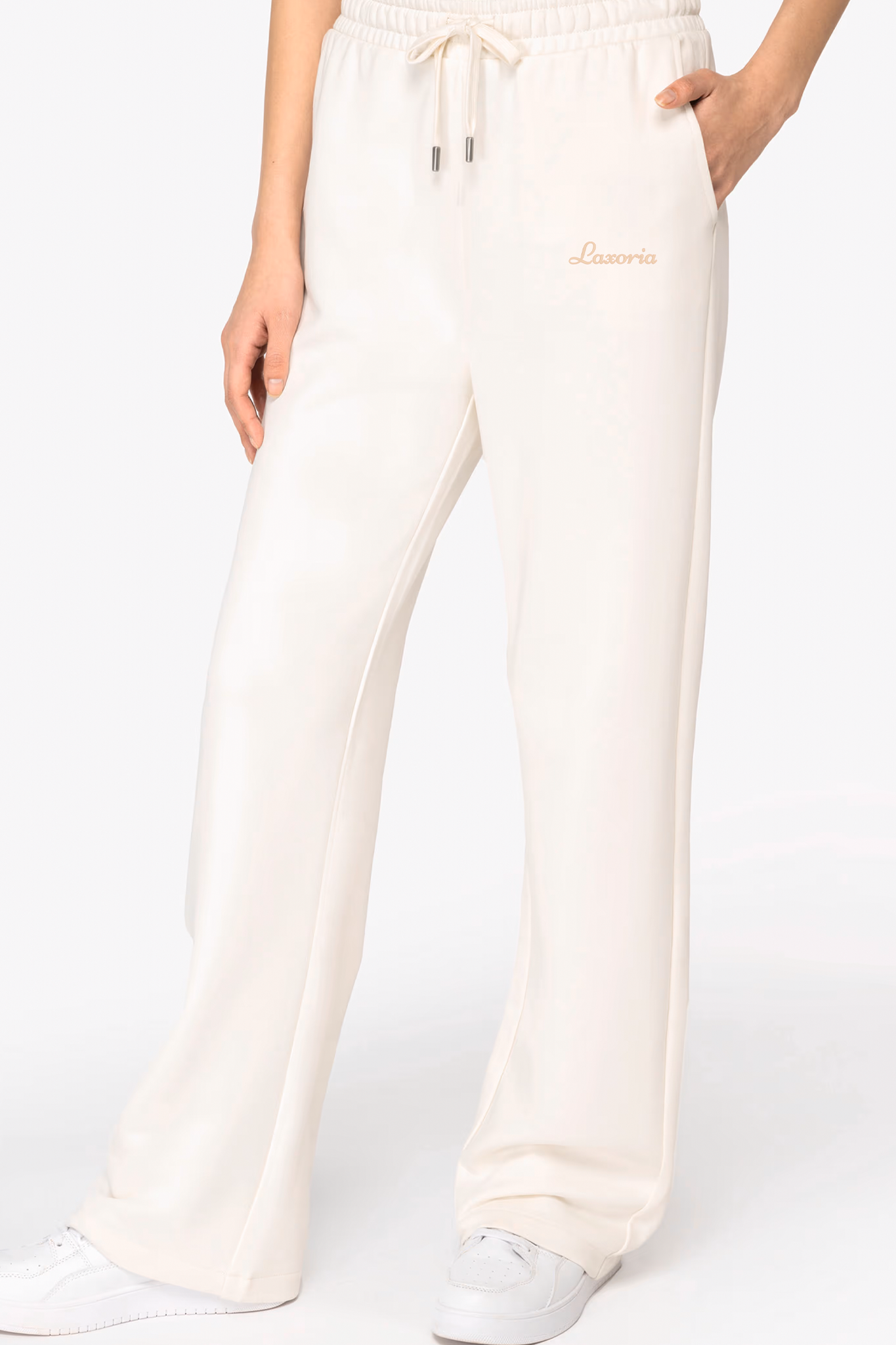 Women's French Terry Loose Jogging Trousers – Relaxed Fit, Sustainably Made - Ivory