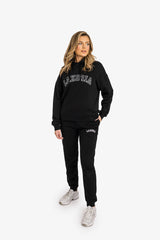 Premium Women's Organic Brushed Cotton Hoodie  - Black