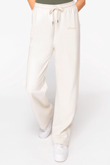 Women's French Terry Loose Jogging Trousers – Relaxed Fit, Sustainably Made - Ivory