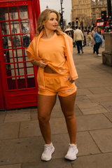 Women's Terry Towel Oversized T-Shirt – Organic Comfort - Apricot