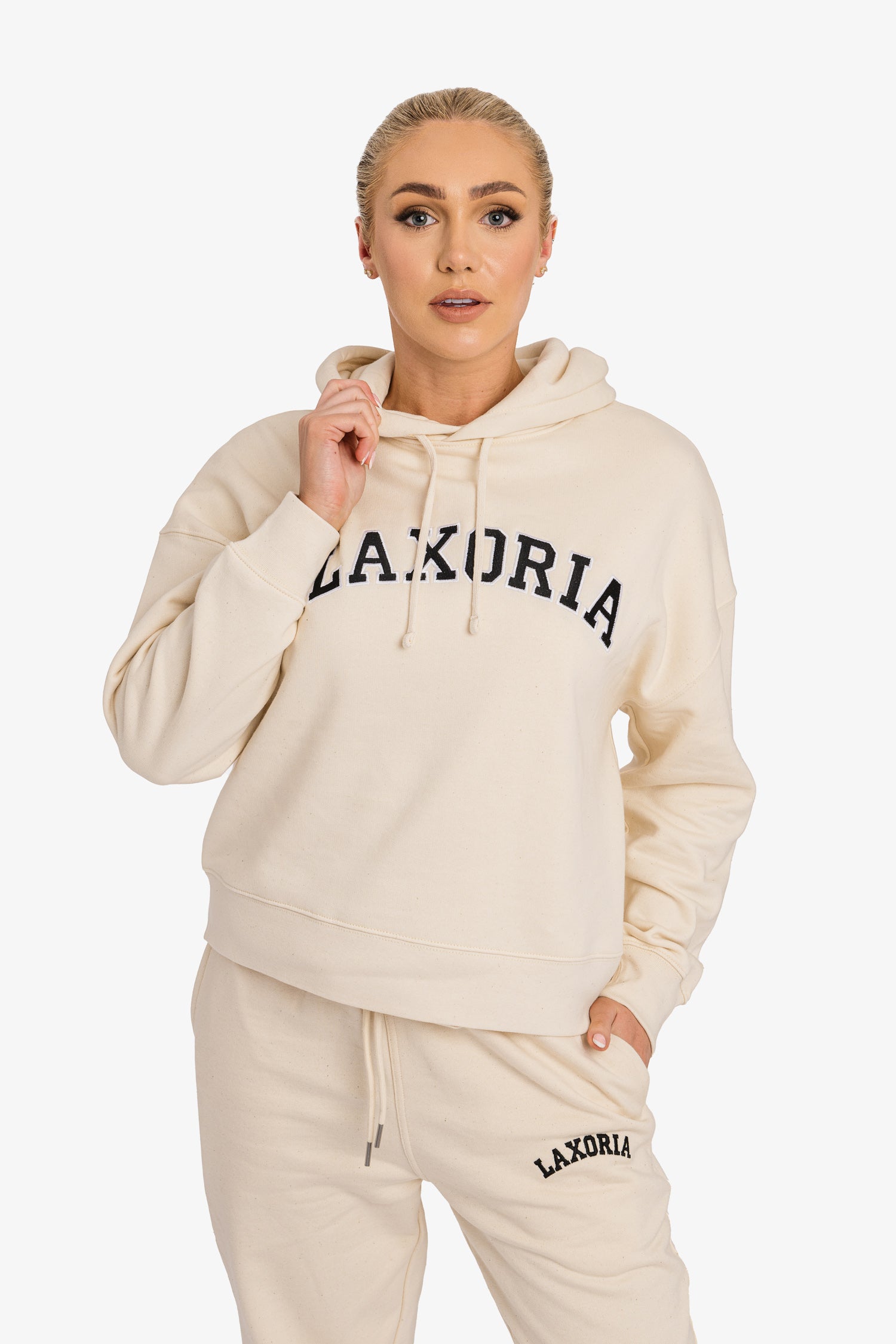 Premium Women's Organic Brushed Cotton Hoodie - Natural Raw