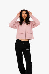 Women's French Terry Full Zip Hoodie – Soft, Sustainable, and Effortlessly Cool - Petal Rose