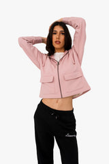 Women's French Terry Full Zip Hoodie – Soft, Sustainable, and Effortlessly Cool - Petal Rose