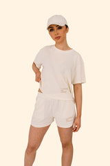 Women's Terry Towel Oversized T-Shirt – Organic Comfort - Ivory