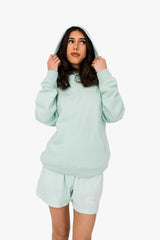 Women's Oversized Hooded Sweatshirt – Sustainable Comfort with Raw Natural Texture - Brook Green