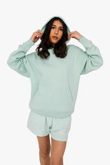 Women's Oversized Hooded Sweatshirt – Sustainable Comfort with Raw Natural Texture - Brook Green