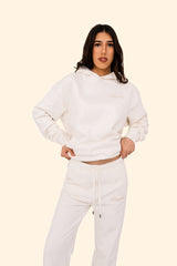 Women's French Terry Loose Jogging Trousers – Relaxed Fit, Sustainably Made - Ivory