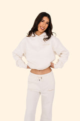 Women's French Terry Loose Jogging Trousers – Relaxed Fit, Sustainably Made - Ivory