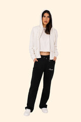 Women's French Terry Full Zip Hoodie – Soft, Sustainable, and Effortlessly Cool - Ivory