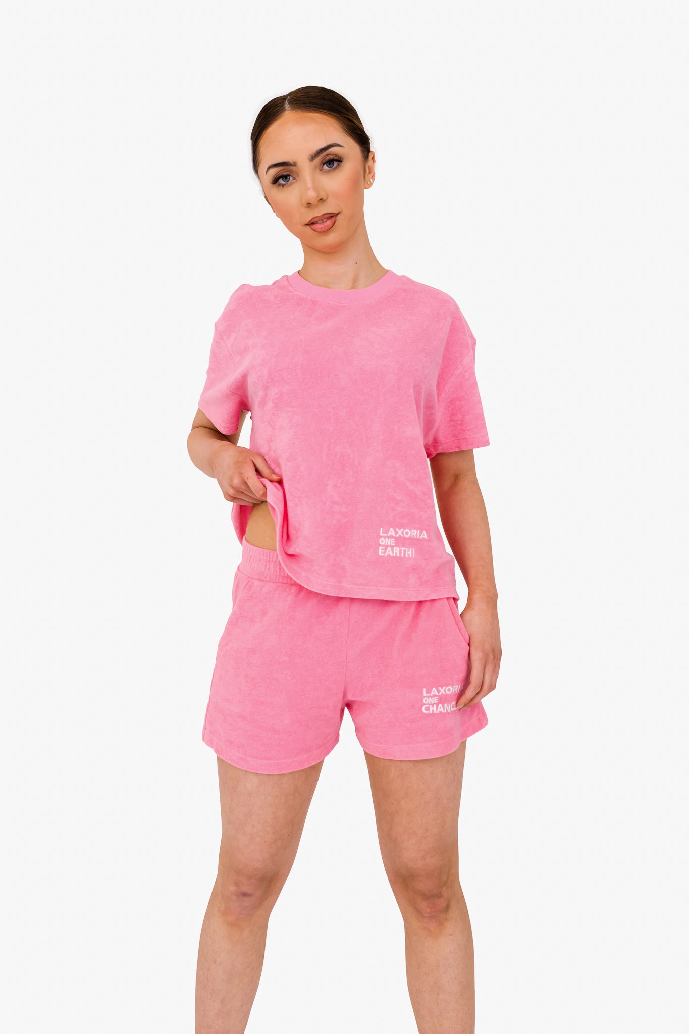 Women's Terry Towel Oversized T-Shirt – Organic Comfort - Candy Rose