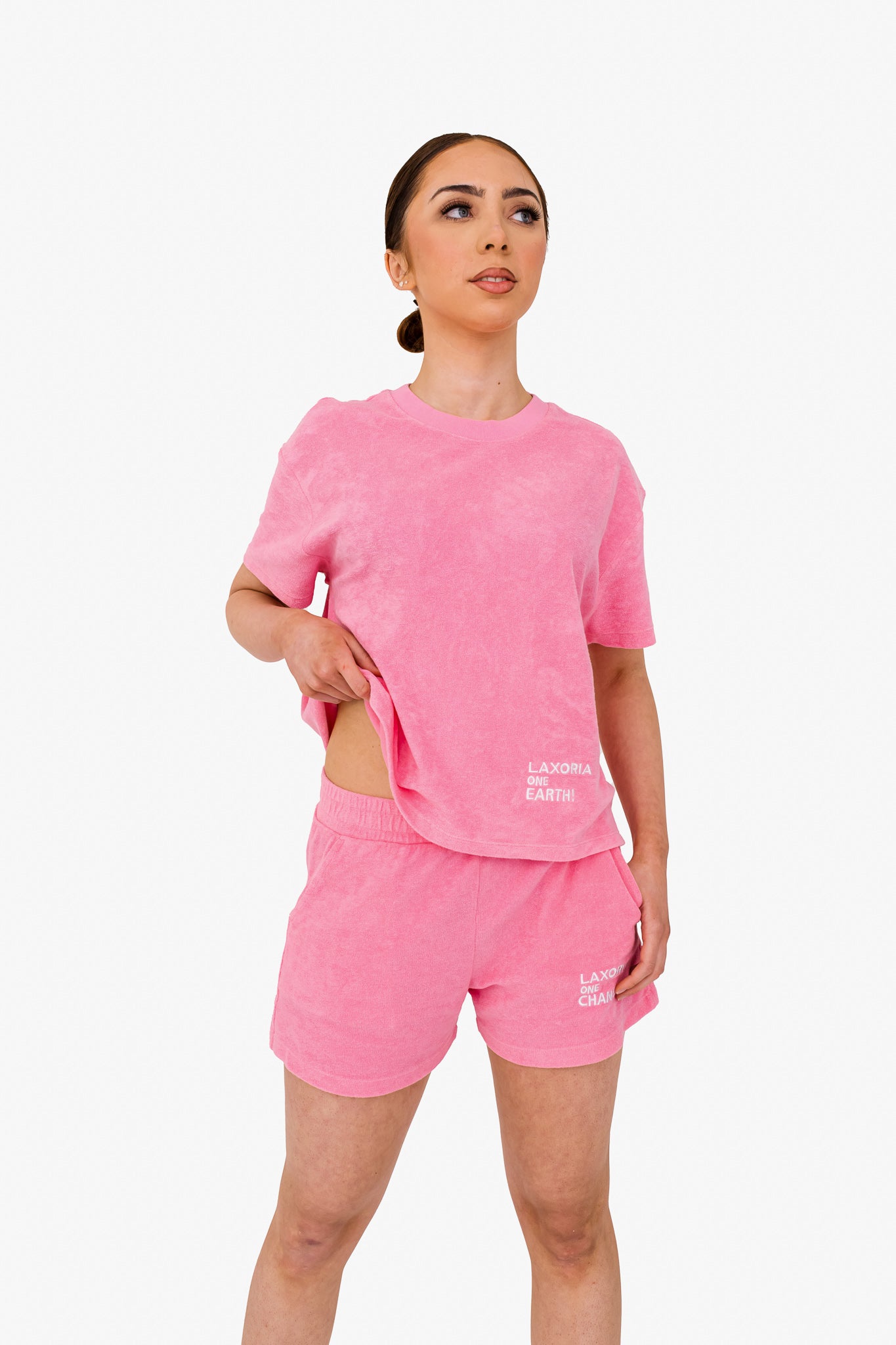 Women's Terry Towel Oversized T-Shirt – Organic Comfort - Candy Rose