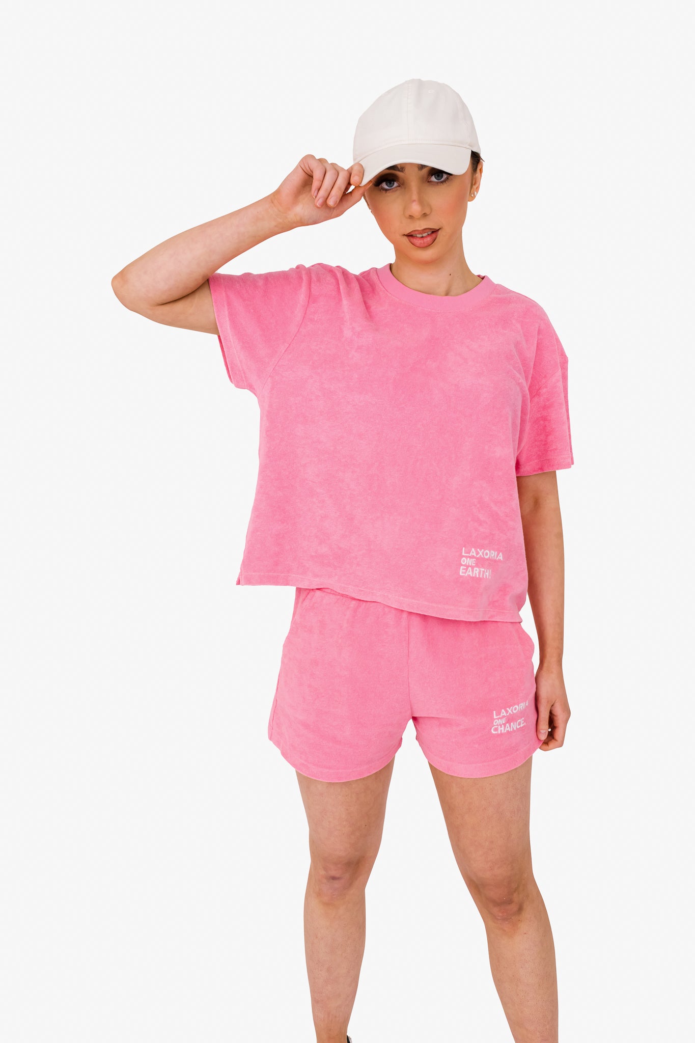 Women's Terry Towel Shorts – Organic Cotton Comfort - Candy Rose
