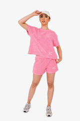 Women's Terry Towel Oversized T-Shirt – Organic Comfort - Candy Rose