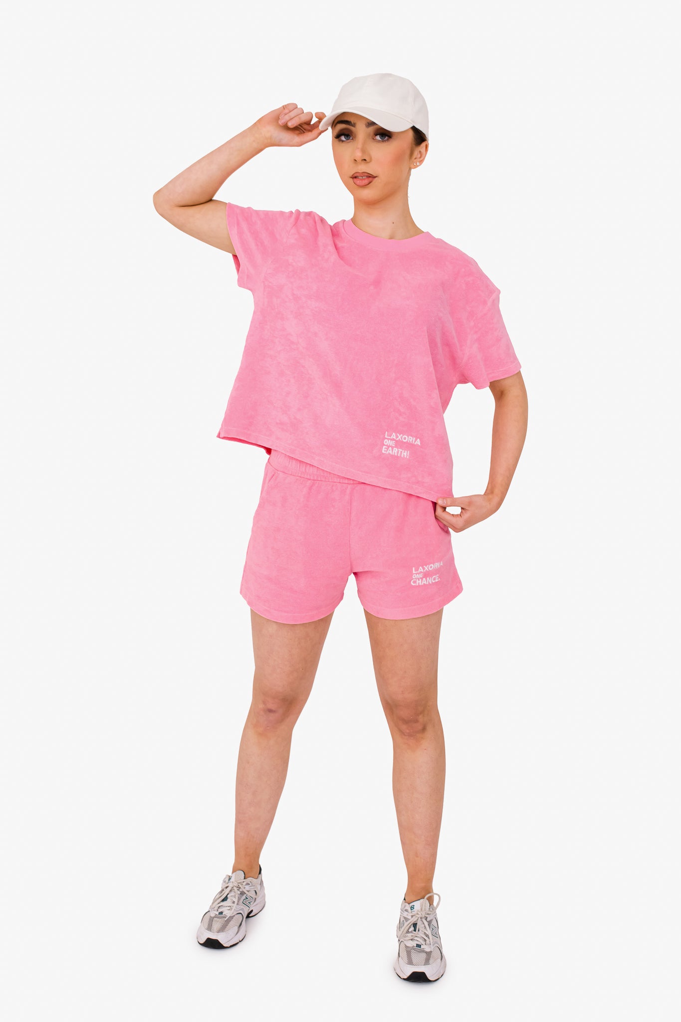 Women's Terry Towel Shorts – Organic Cotton Comfort - Candy Rose