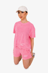 Women's Terry Towel Oversized T-Shirt – Organic Comfort - Candy Rose