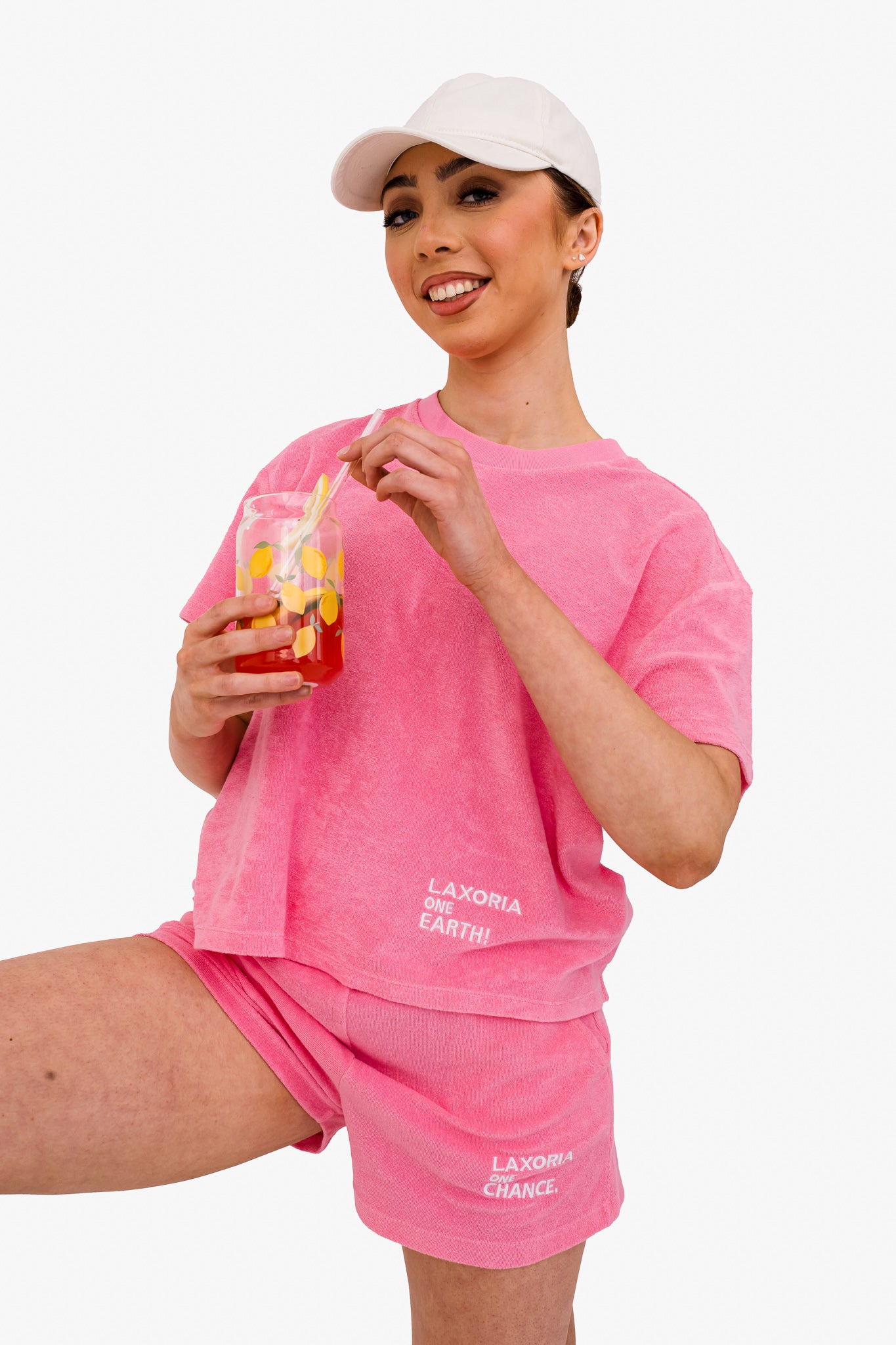 Women's Terry Towel Oversized T-Shirt – Organic Comfort - Candy Rose