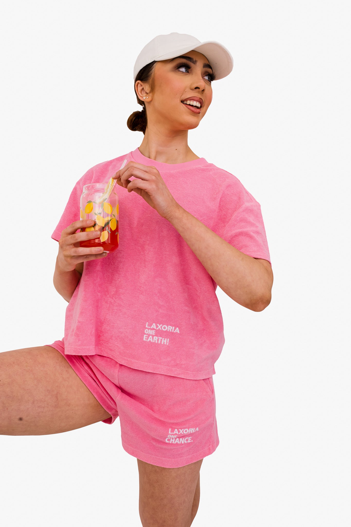 Women's Terry Towel Oversized T-Shirt – Organic Comfort - Candy Rose