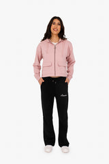 Women's French Terry Full Zip Hoodie – Soft, Sustainable, and Effortlessly Cool - Petal Rose