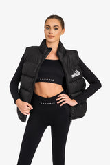 Padded Recycled Puffer Gilet - Black