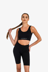 Ribbed Seamless 3D Fit Cycling Short - Black