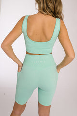 Ribbed Seamless 3D Fit Cycling Short - Peppermint