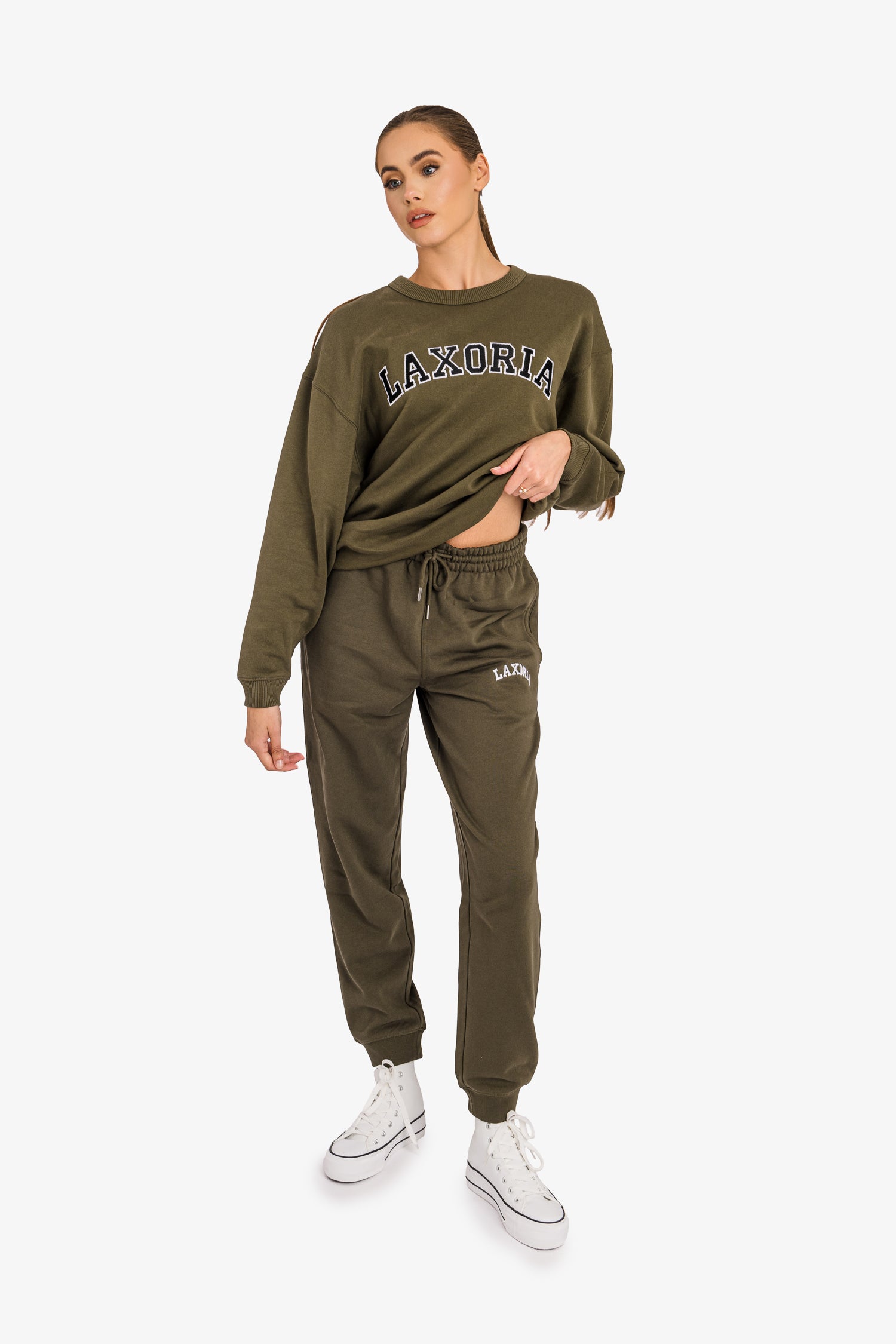 Organic Ringspun Brushed Jogger Pants - Khaki