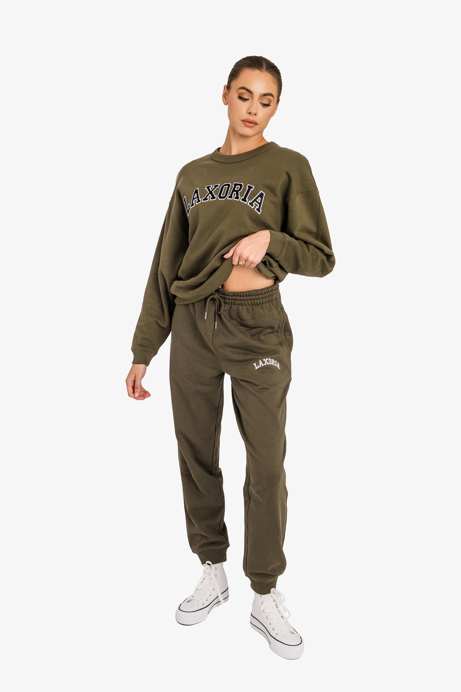 Organic Ringspun Brushed Jogger Pants - Khaki