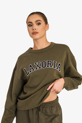 Women's Organic Combed Ringspon Cotton Sweatshirt - Khaki