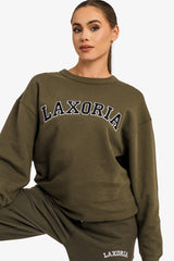 Women's Organic Combed Ringspon Cotton Sweatshirt - Khaki