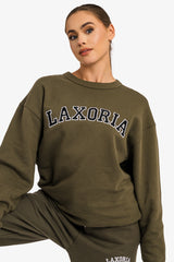 Women's Organic Combed Ringspon Cotton Sweatshirt - Khaki