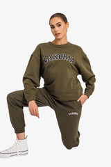 Women's Organic Combed Ringspon Cotton Sweatshirt - Khaki