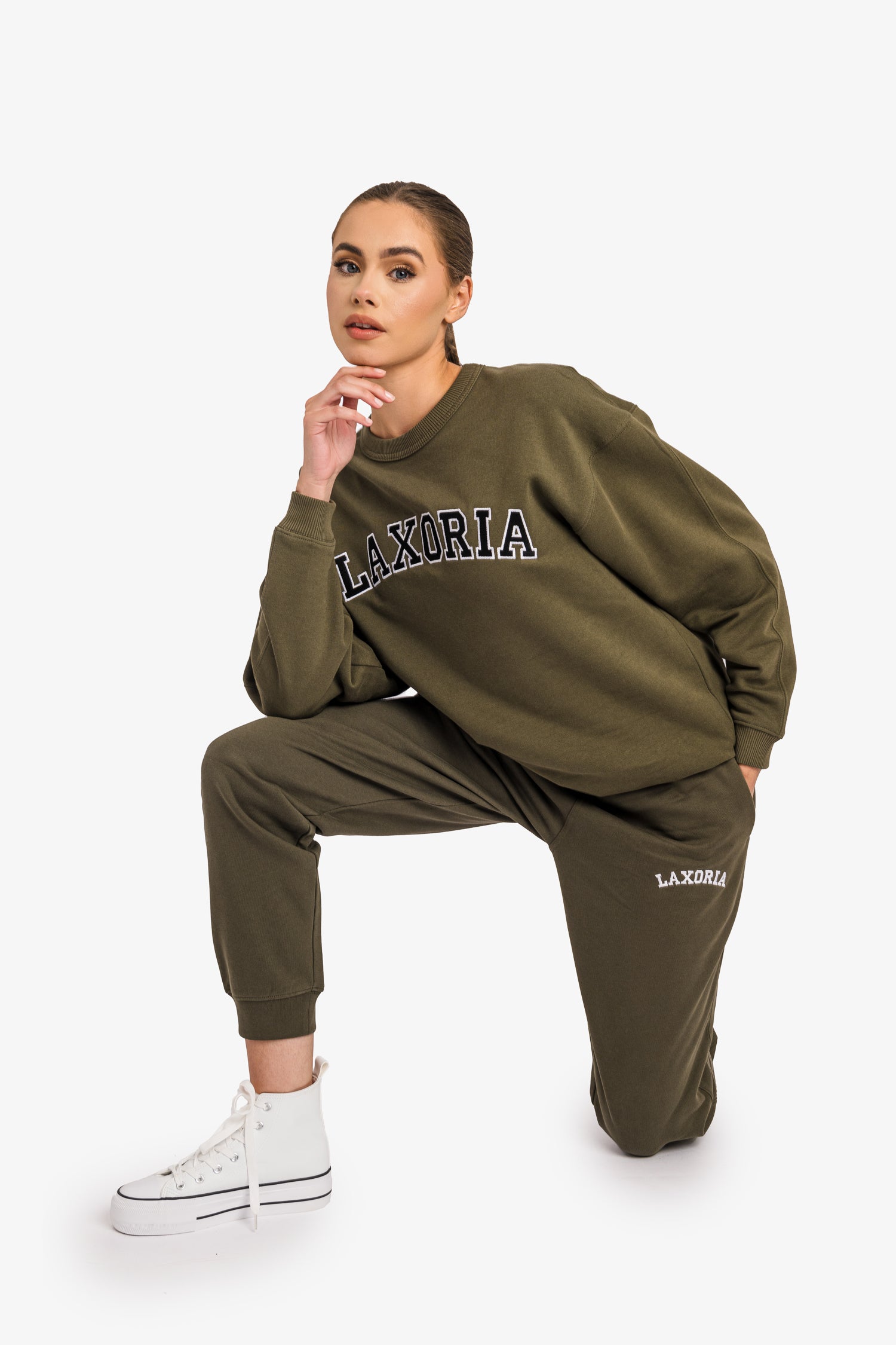 Organic Ringspun Brushed Jogger Pants - Khaki