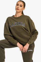 Women's Organic Combed Ringspon Cotton Sweatshirt - Khaki