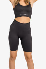 Ribbed Seamless 3D Fit Cycling Short - Charcoal