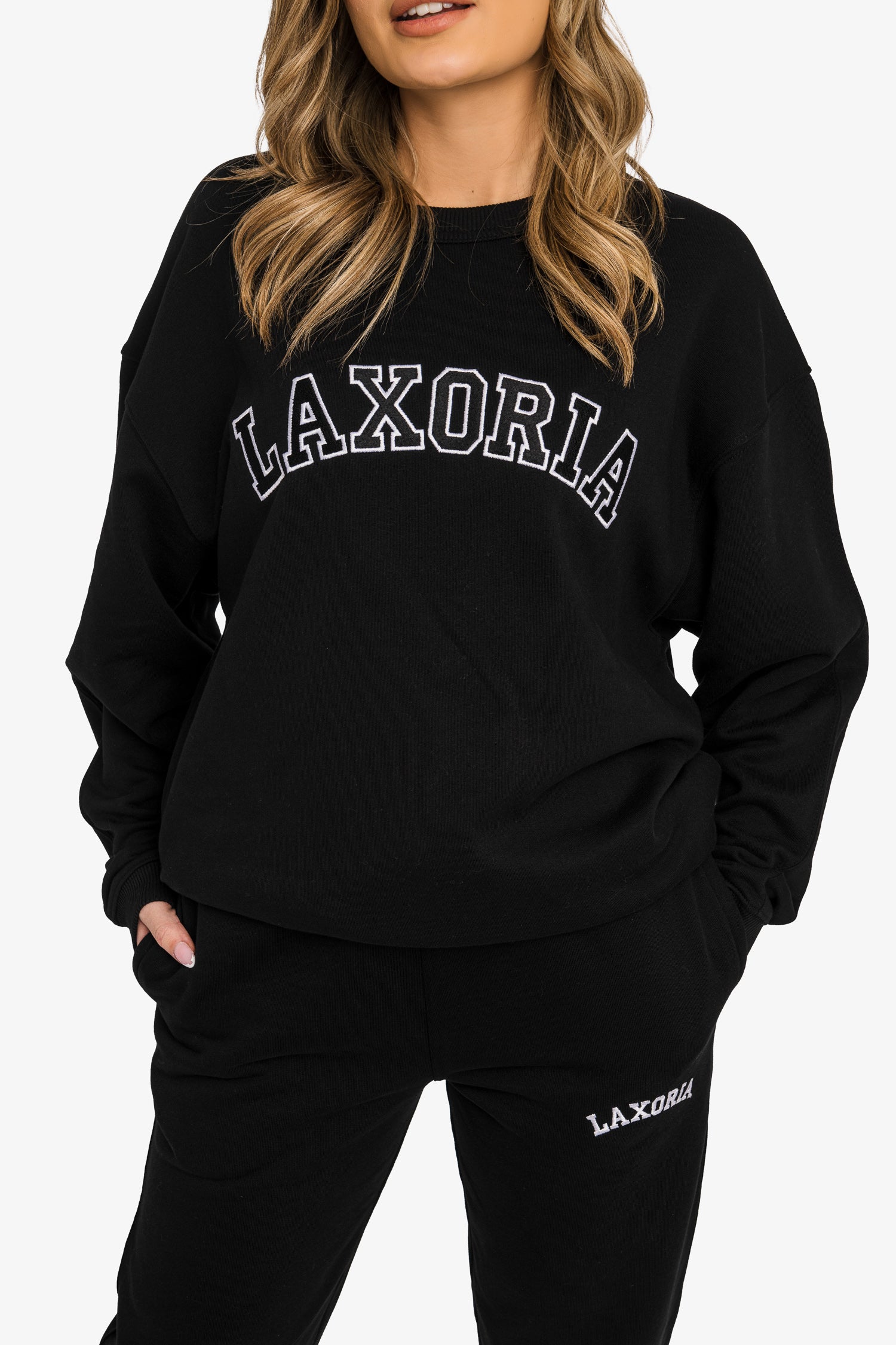 Women's Organic Combed Ringspon Cotton Sweatshirt - Black