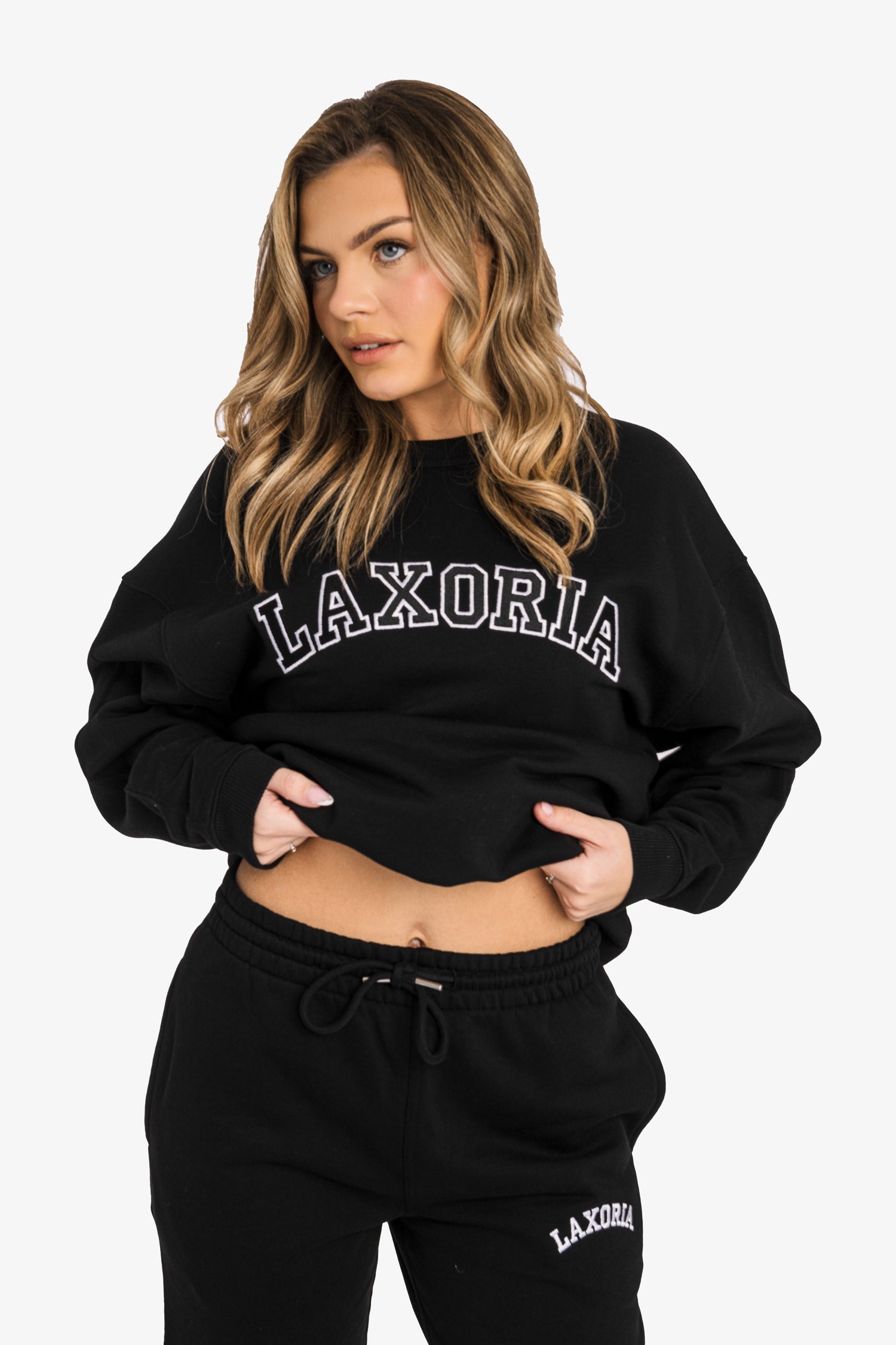 Women's Organic Combed Ringspon Cotton Sweatshirt - Black