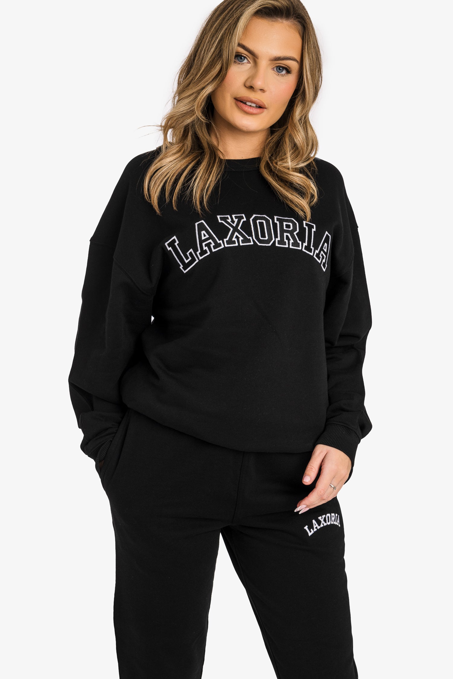 Women's Organic Combed Ringspon Cotton Sweatshirt - Black