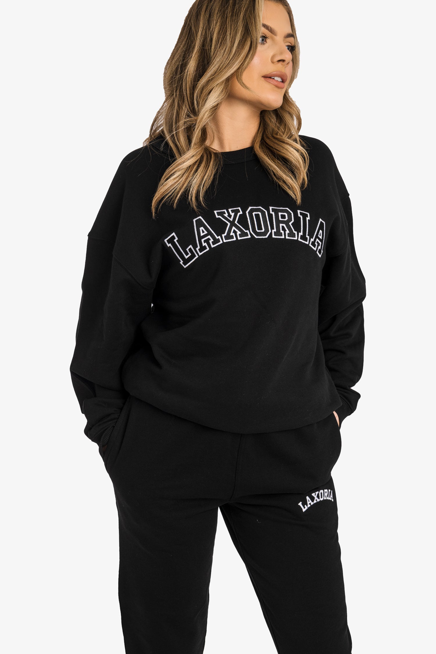 Women's Organic Combed Ringspon Cotton Sweatshirt - Black