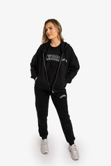 Organic Modern Medium Fit Zip-Through Hoodie - Black
