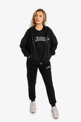 Organic Modern Medium Fit Zip-Through Hoodie - Black