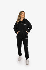 Organic Modern Medium Fit Zip-Through Hoodie - Black