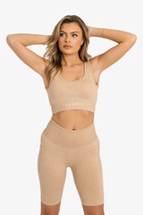 Ribbed Seamless 3D Fit Cycling Short - Nude