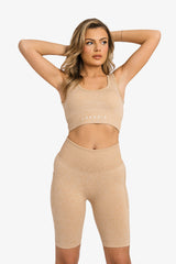 Ribbed Seamless 3D Fit Cycling Short - Nude