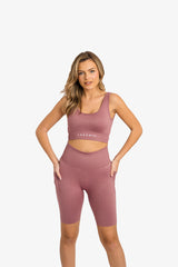 Ribbed Seamless 3D Fit Cycling Short - Muave