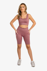Ribbed Seamless 3D Fit Cycling Short - Muave