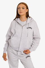 Organic Modern Medium Fit Zip-Through Hoodie - Cool Heather Grey