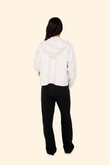 Ladies’ French Terry Full Zip Hoodie – Soft, Sustainable, and Effortlessly Cool - Ivory