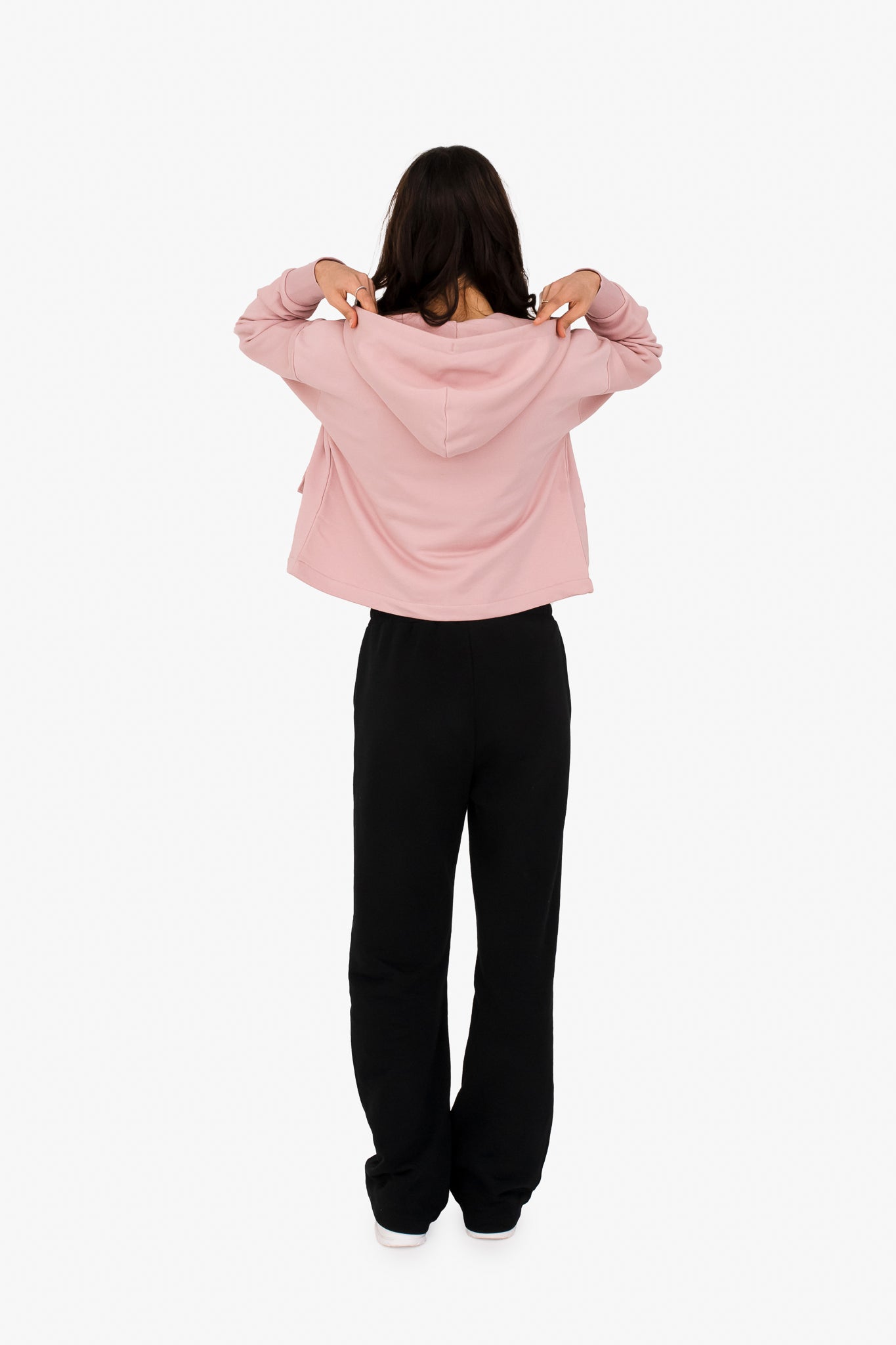 Women's French Terry Full Zip Hoodie – Soft, Sustainable, and Effortlessly Cool - Petal Rose