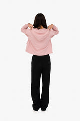 Women's French Terry Full Zip Hoodie – Soft, Sustainable, and Effortlessly Cool - Petal Rose